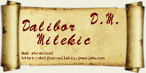 Dalibor Milekić vizit kartica